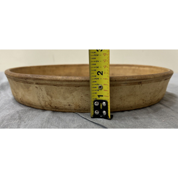 Pampered Chef VTG SASSAFRAS Enterprise Stoneware 11" Round Deep Dish Baker Pizza - Picture 8 of 8